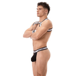 Barcode Berlin Harnais élastique Bottom Noir-Blanc